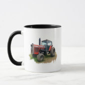 Massey Ferguson Red Tractor in het veld Mok (Links)