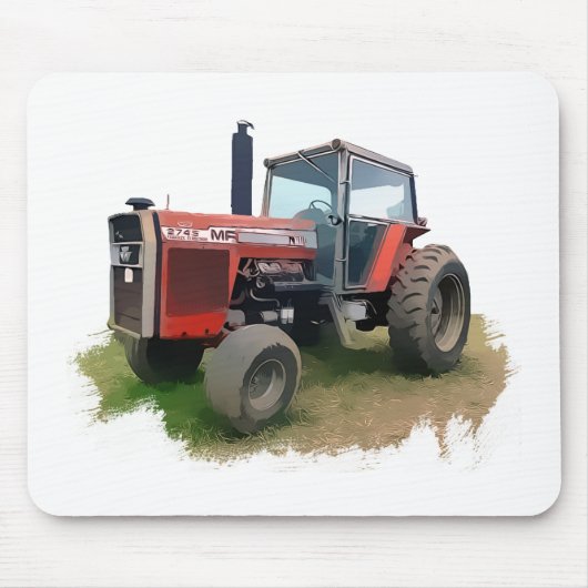 Massey Ferguson Red Tractor in het veld Muismat (Voorkant)