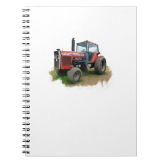 Massey Ferguson Red Tractor in het veld Notitieboek