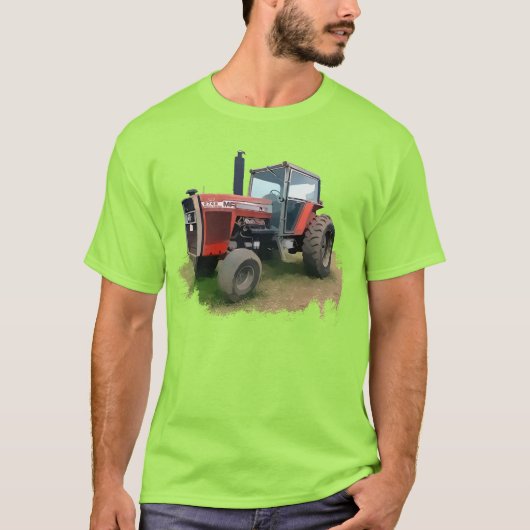 Massey Ferguson Red Tractor in het veld T-shirt (Voorkant)