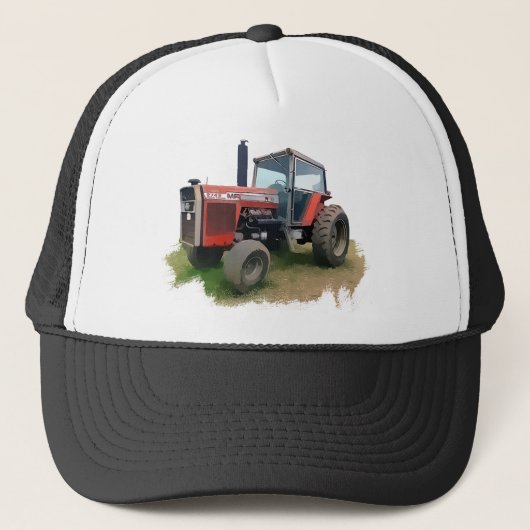 Massey Ferguson Red Tractor in het veld Trucker Pet (Voorkant)