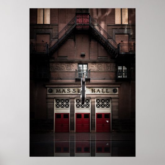 Massey Hall No. 1 Kleurversie Reflectie Poster (Voorkant)
