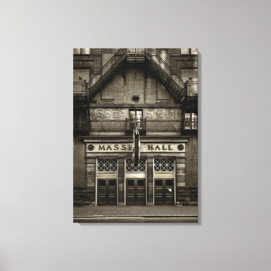 Massey Hall No 1 Toned Version Canvas Afdruk (Voorkant)