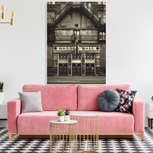 Massey Hall No 1 Toned Version Canvas Afdruk (Insitu (Woonkamer))