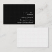 maßgesch Modern Professionell Schwarz Quadrate Visitekaartje (Voorkant / Achterkant)