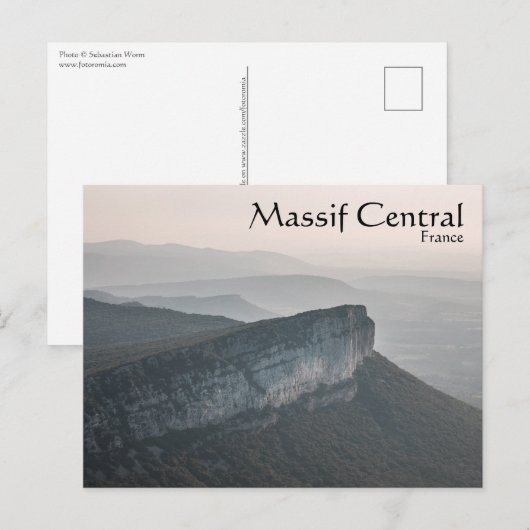 Massief Centraal Frankrijk Briefkaart (Voorkant / Achterkant)