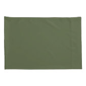 Massief Donkergroen Tijdloos Kussensloop (Achterkant-Rechts)