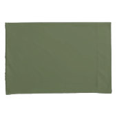 Massief Donkergroen Tijdloos Kussensloop (Voorkant-Rechts)