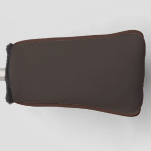 Massief, effen walnoot bruin, golfheadcover