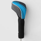 Massief grijs en blauw  golfheadcover (Schuin)