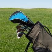 Massief grijs en blauw  golfheadcover (Insitu)
