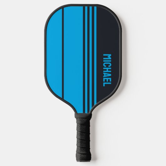 Massief grijs en blauw pickleball paddle (Voorkant)