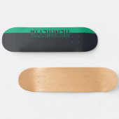 Massief grijs en groen  persoonlijk skateboard (Horizontaal)