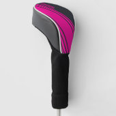 Massief grijs en roze golfheadcover (Schuin)