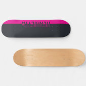 Massief grijs en roze persoonlijk skateboard (Horizontaal)