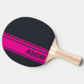 Massief grijs en roze tafeltennisbatje (Zijkant)