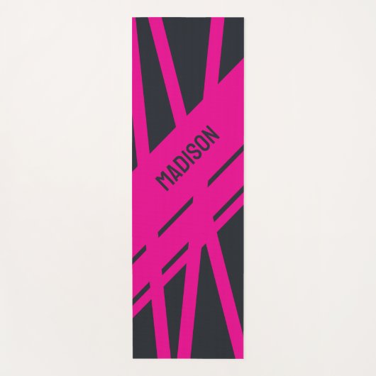 Massief grijs en roze yogamat (Voorkant)