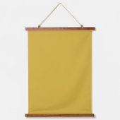 Massief mosterdgeel 26 "x36" verticaal hangend wandkleed (Voorkant)