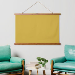 Massief mosterdgeel 36 "x26" horizontaal hangend wandkleed