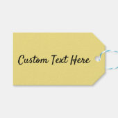 Massief pastel geel Modern Cadeaulabel (Voorkant (Horizontaal))