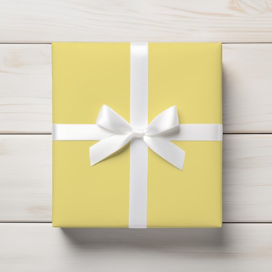 Massief pastel geel Modern Cadeaupapier