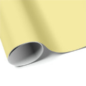 Massief pastel geel Modern Cadeaupapier (Rol Hoek)