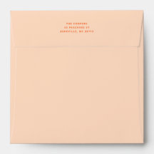 Massief pastel perzik envelop