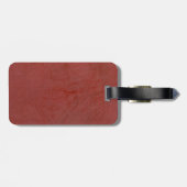 Massief rood bagagelabel (Achterkant horizontaal)