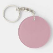 Massief roze, kwarts blush, acryl Sleutelhanger (Voorkant)