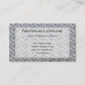 Massief staalpatroon van het bord van de metaaldia visitekaartje (Achterkant)