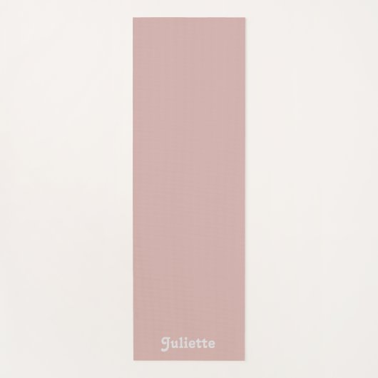 Massief stoffig blush retro lettertype yogamat (Voorkant)