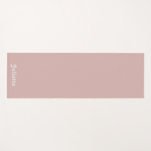 Massief stoffig blush retro lettertype yogamat (Voorkant (horizontaal))