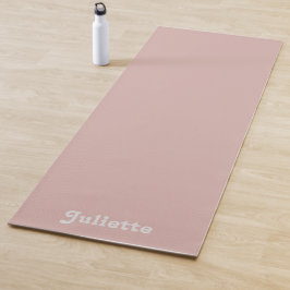 Massief stoffig blush retro lettertype yogamat