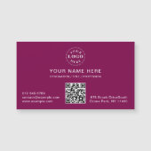 Massief Wijn Magnetische Kaart met Uw Info (Voorkant)