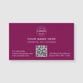 Massief Wijn Magnetische Kaart met Uw Info