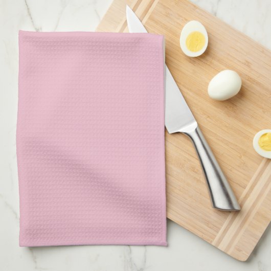 Massief Zachte Blush Roze Keuken Handdoek (Quarter Fold)
