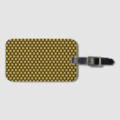 Massief zwart Bagagelabel met M Gold Dot Style (Voorkant (horizontaal))