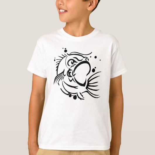 massief zwart bas t-shirt (Voorkant)