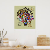 Massieve Africa World Cup football poster Voetbal (Keuken)