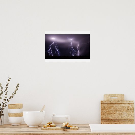 Massieve blikseminslag poster (Keuken)