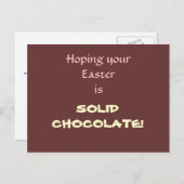 Massieve chocolade Pasen Feestdagenkaart (Voorkant / Achterkant)