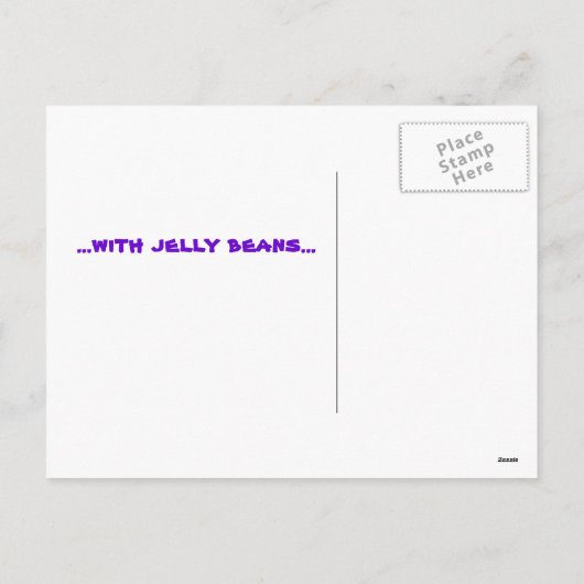 Massieve chocolade Pasen Feestdagenkaart (Achterkant)