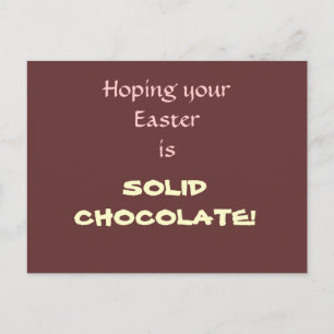 Massieve chocolade Pasen Feestdagenkaart