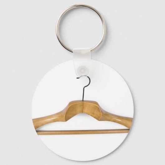 massieve houten kleerhanger sleutelhanger (Voorkant)