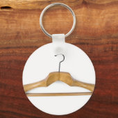 massieve houten kleerhanger sleutelhanger (Voorkant)