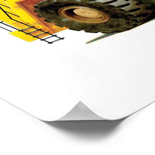 Massieve Kinder constructiedroger en graafmachine Poster (Hoek)