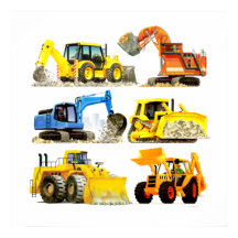 Massieve Kinder constructiedroger en graafmachine