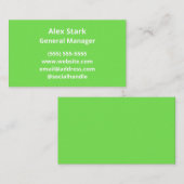 Massieve limoengroene Visitekaartjes (Voorkant / Achterkant)