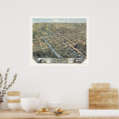 Massillon, OH Panoramic Map - 1870 Poster (Keuken)