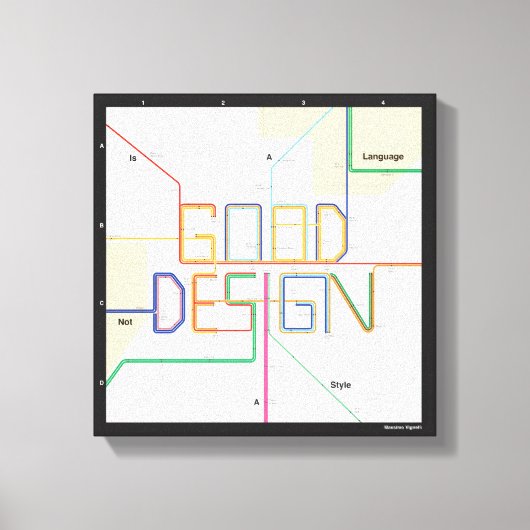 Massimo Vignelli Good Design Canvas (Voorkant)